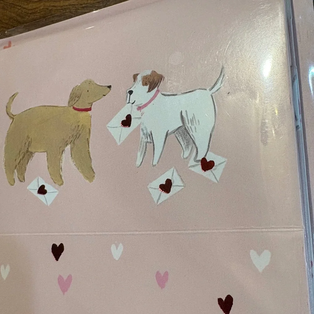 Delighted Shadowbox‎ Valentine's Day Greeting Card Dogs Light Up I Wuff You